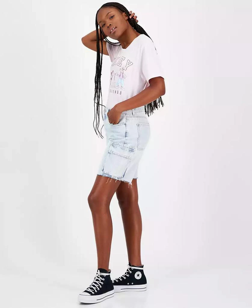 Indigo Rein Juniors' Cargo Denim Jorts 2