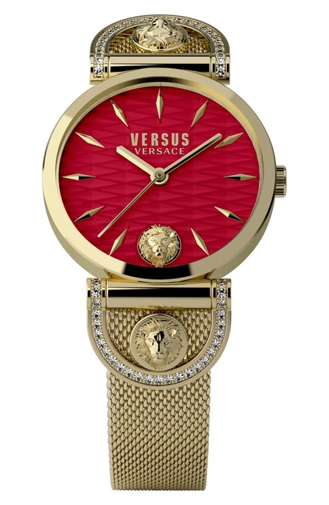 Shop Iseo Swarovski Crystal Embellished Mesh Strap Watch  display picture 1