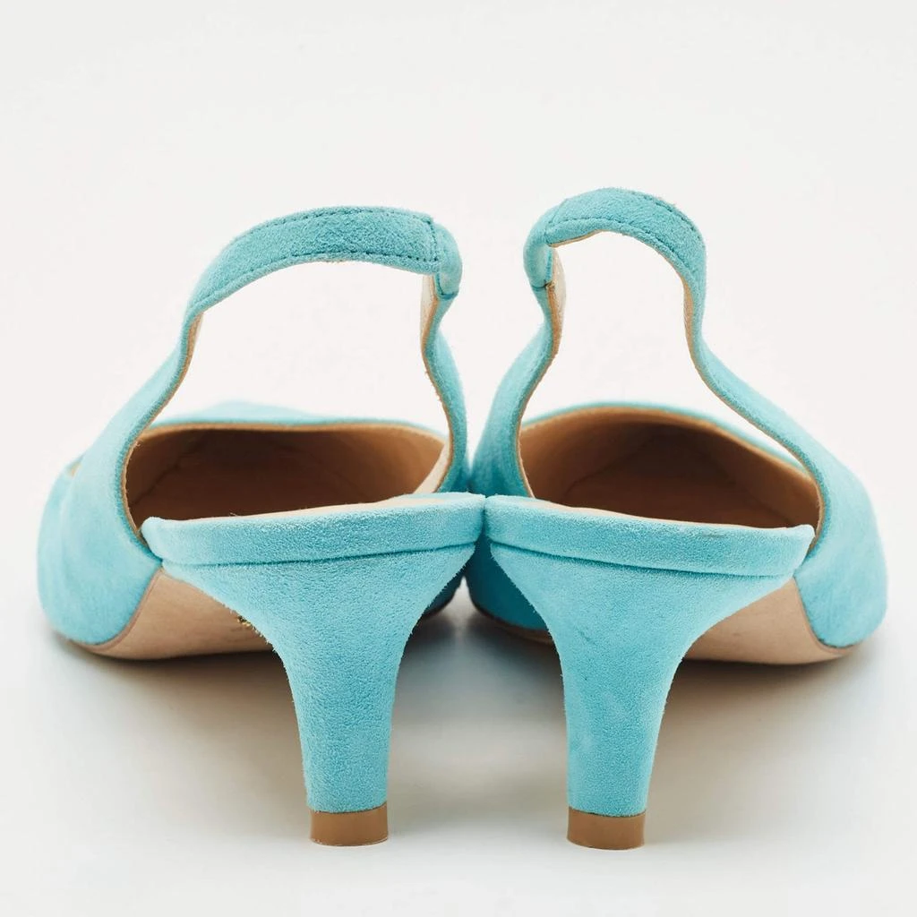 Stuart Weitzman Stuart Weitzman Blue Suede Ryder Slingback Pumps Size 38 5