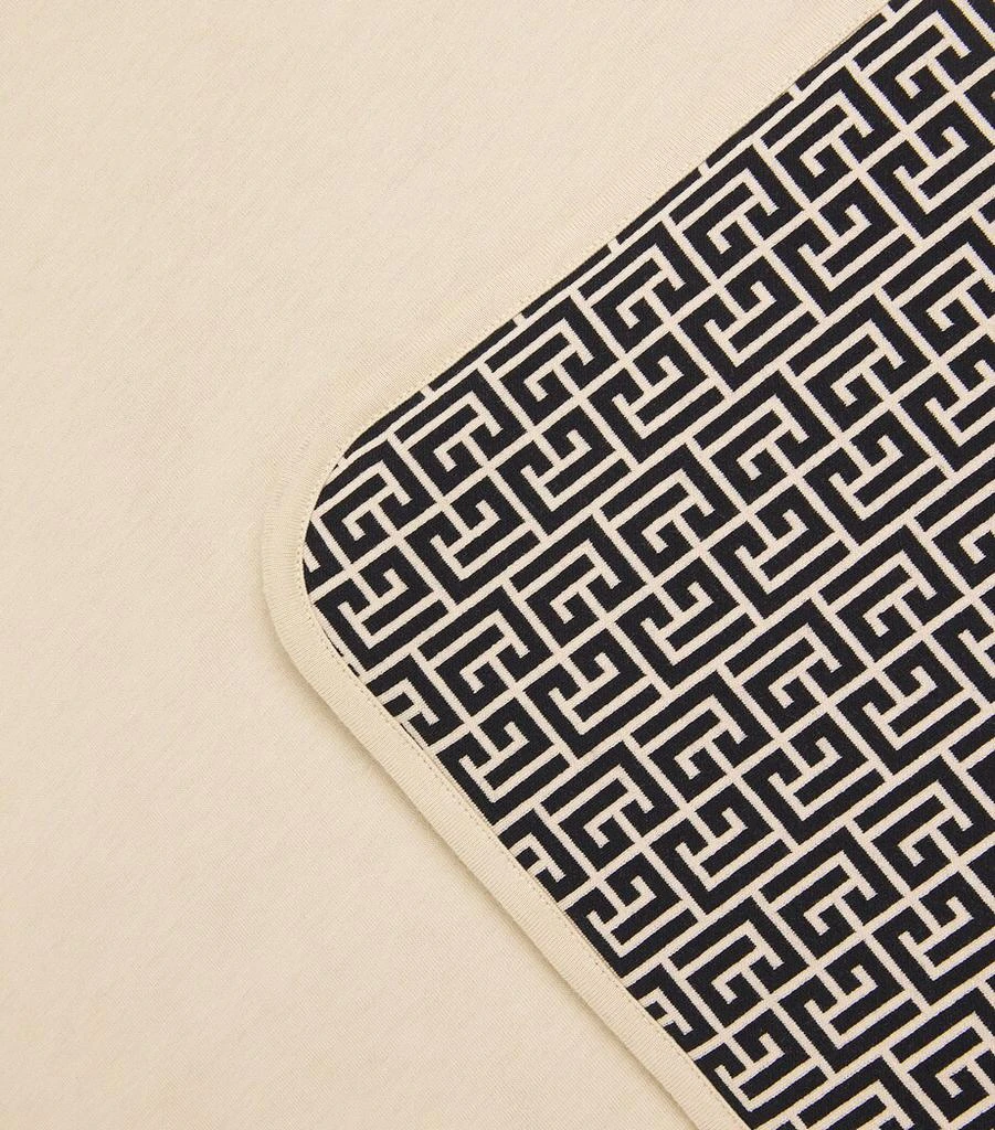 Balmain Stretch-Cotton PB Labyrinth Blanket (80cm x 80cm) 3