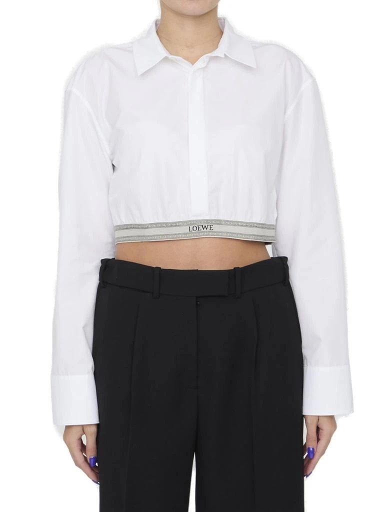 Loewe Loewe Long-Sleeved Cropped Shirt 1