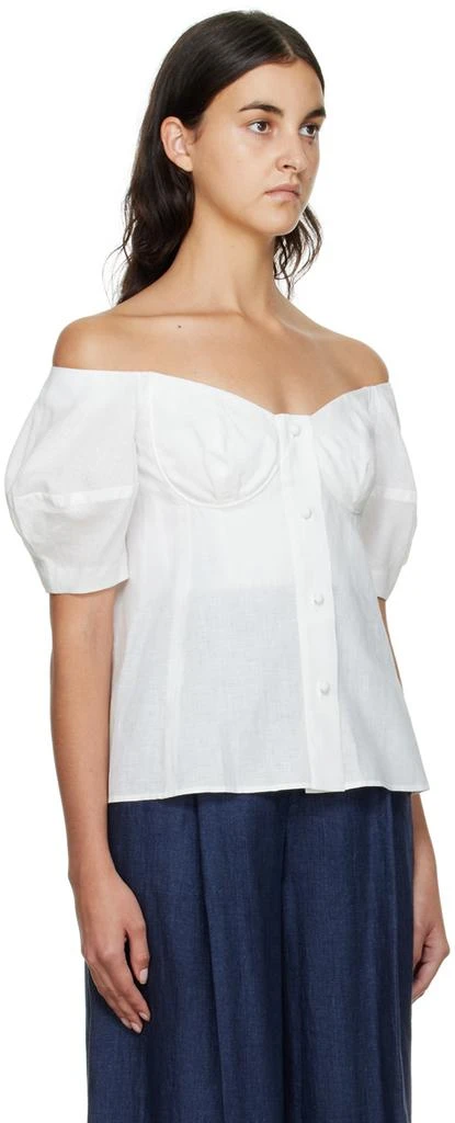 Chloé White Off-The-Shoulder Blouse 2