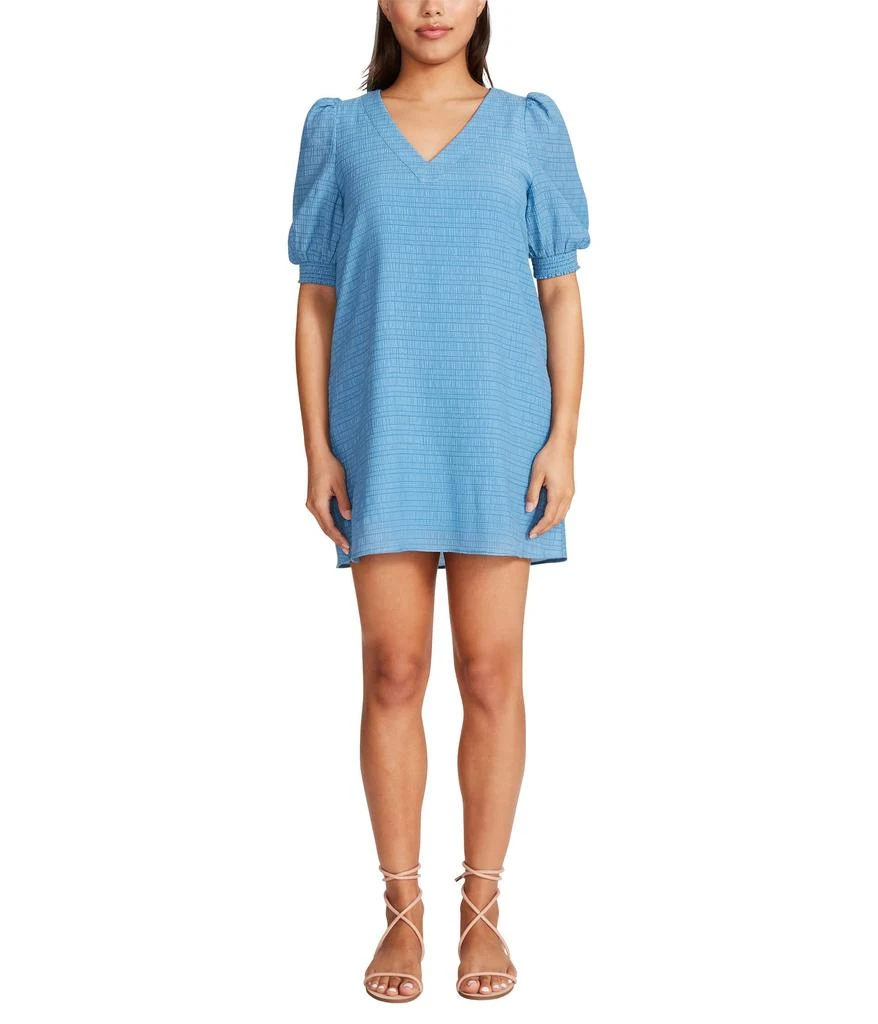 BB Dakota Fields of Gold Textured Stripe Gauze Shift Dress 1