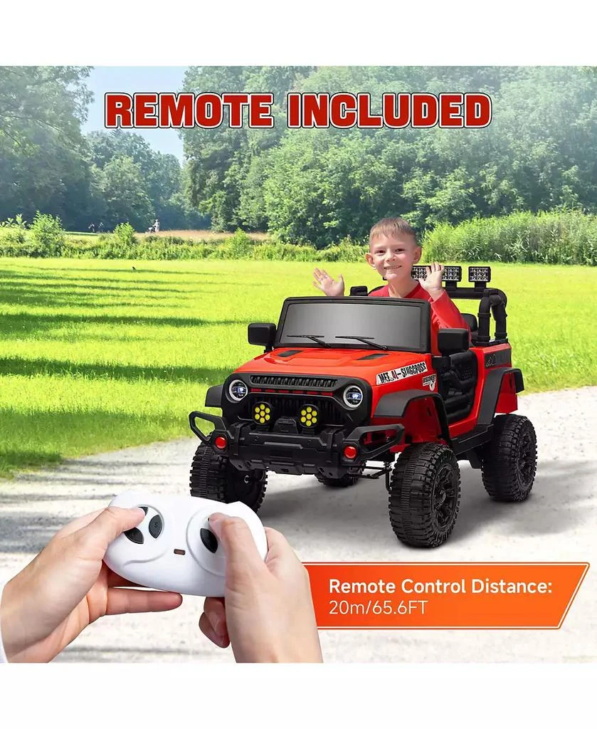 HONGGE 12V Kids Ride On Truck with Music Lights and Remote 7