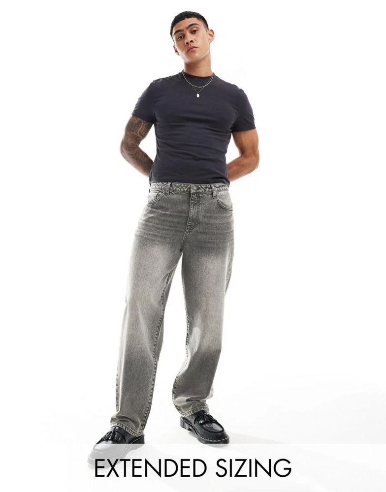 ASOS ASOS DESIGN baggy jeans in washed black 1