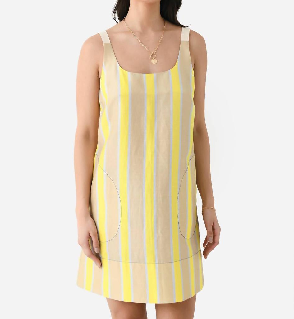 Lee Mathews Emmy Mini Dress In Lemon