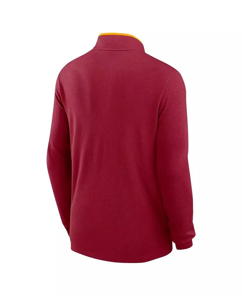 NIKE Men's Cardinal Iowa State Cyclones Coaches Courtside Basketball Victory Performance Quarter-Zip Top 3