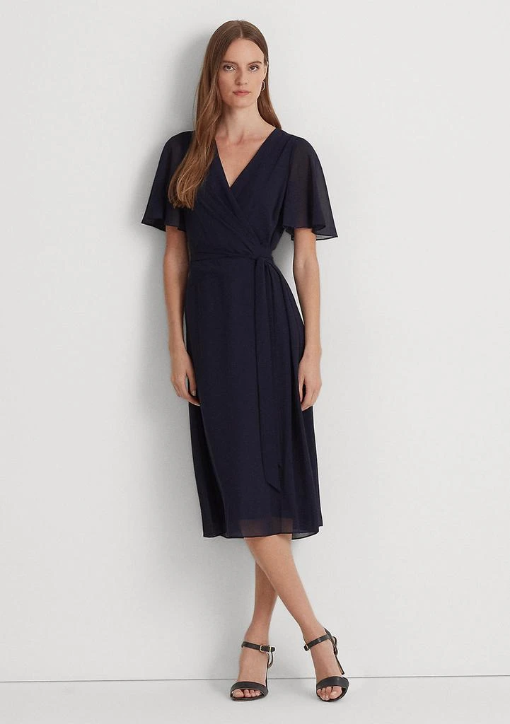 Ralph Lauren Belted Georgette Dress 1