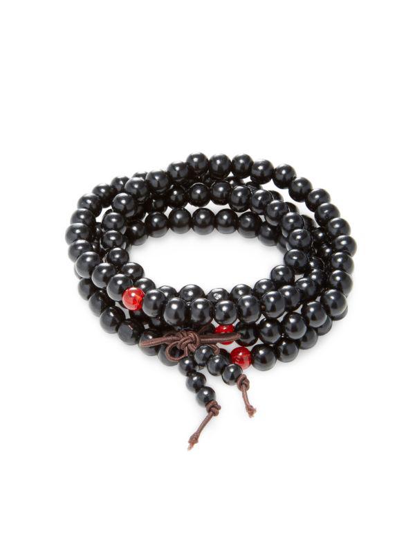 Jean Claude Red Jade Buddha Beaded Bracelet
