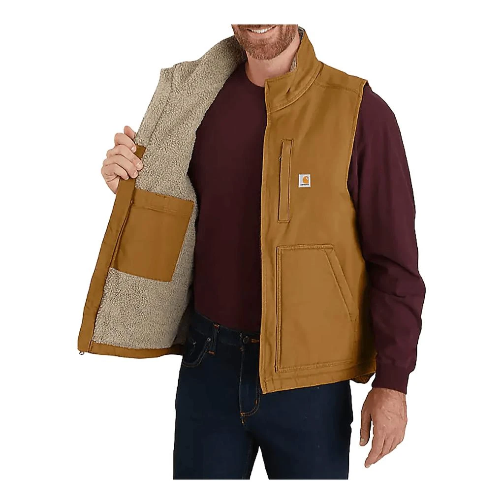 Carhartt Carhartt Loose Fit Washed Duck Sherpa-lined Mock-neck Vest - Men's 3