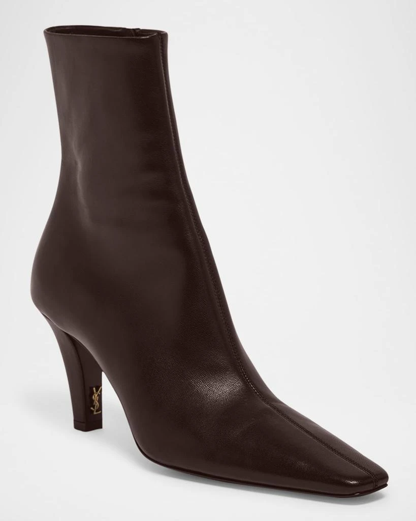 Yves Saint Laurent Jill Calfskin Ankle Booties 3