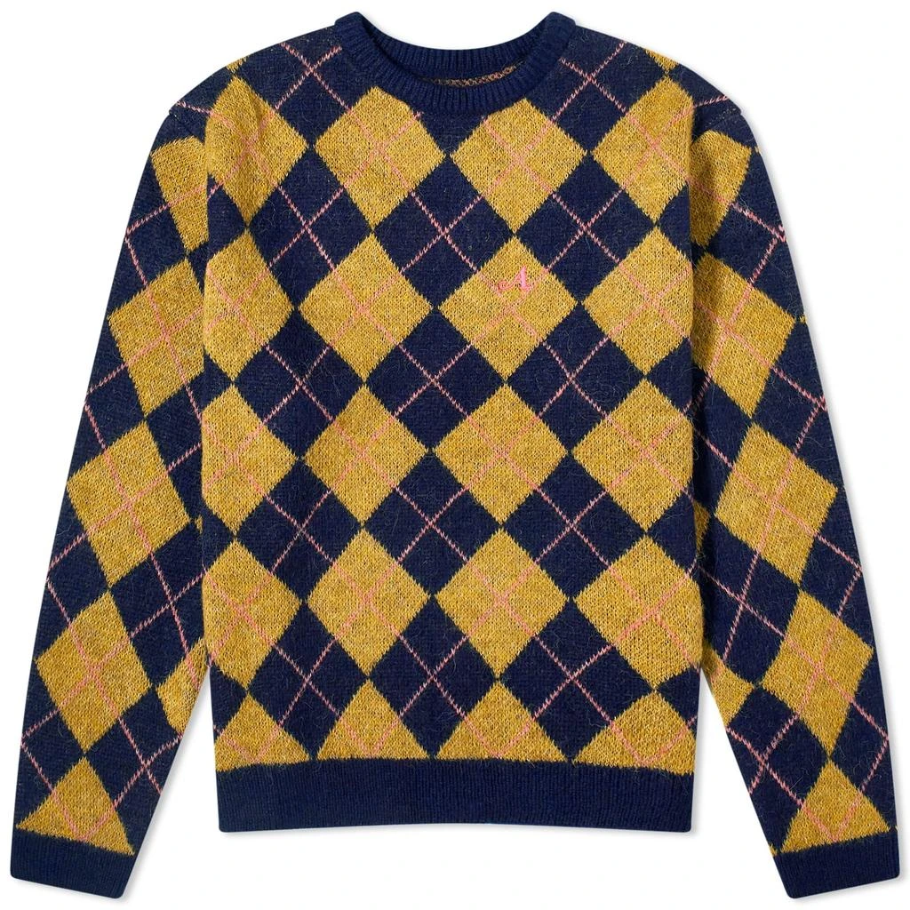 Awake NY Awake NY Argyle Mohair Crew Knit 1