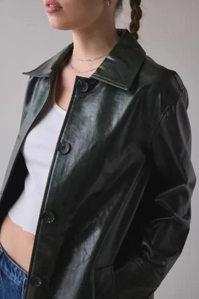 Urban Outfitters UO Jojo Faux Leather Trench Coat 2