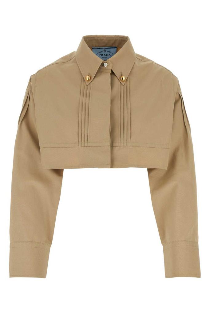 Prada Cropped Poplin Jacket - Jackets - Compare Prices from