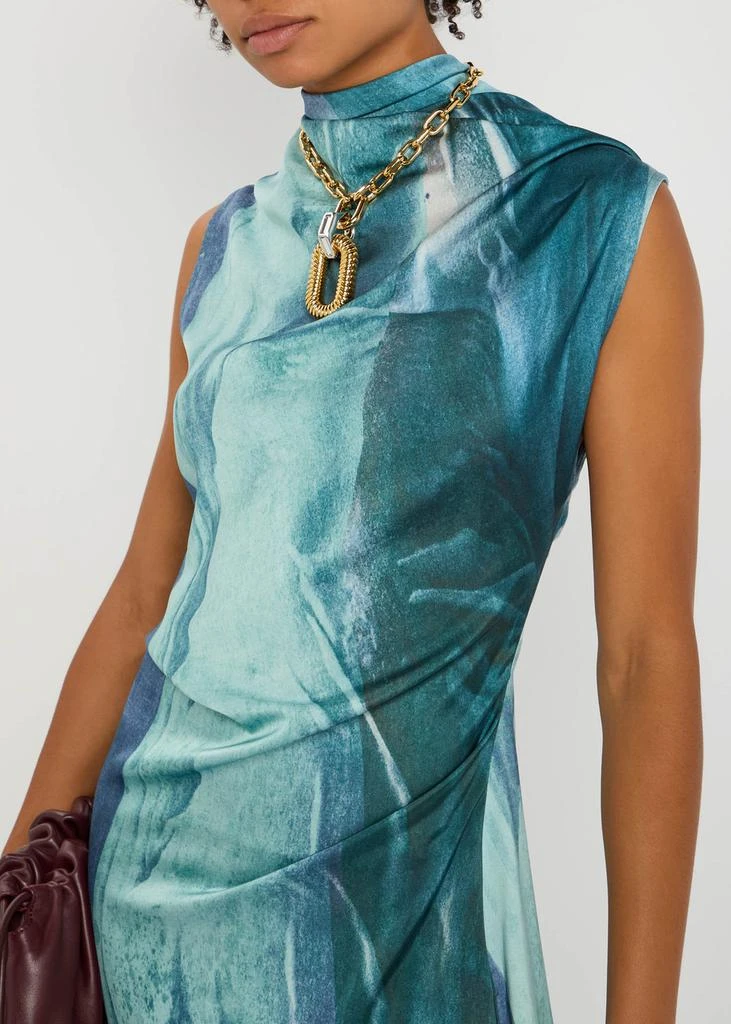 Jean Paul Gaultier Printed satin maxi dress 5