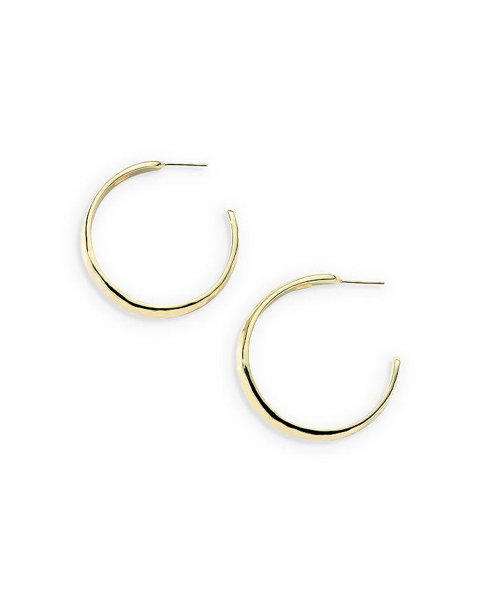 Ippolita 18K Yellow Gold Classico Hammered Medium Hoop Earrings
