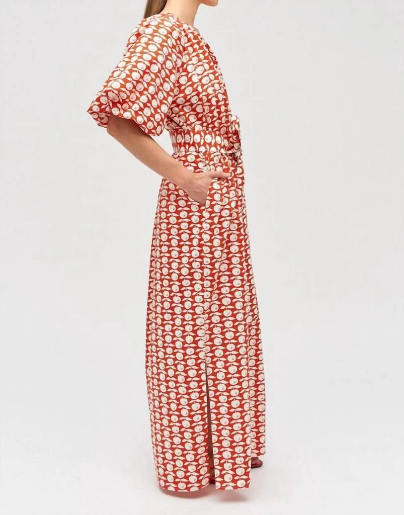 Oroton Apple Stamp One Shoulder Dress In Poppy 2