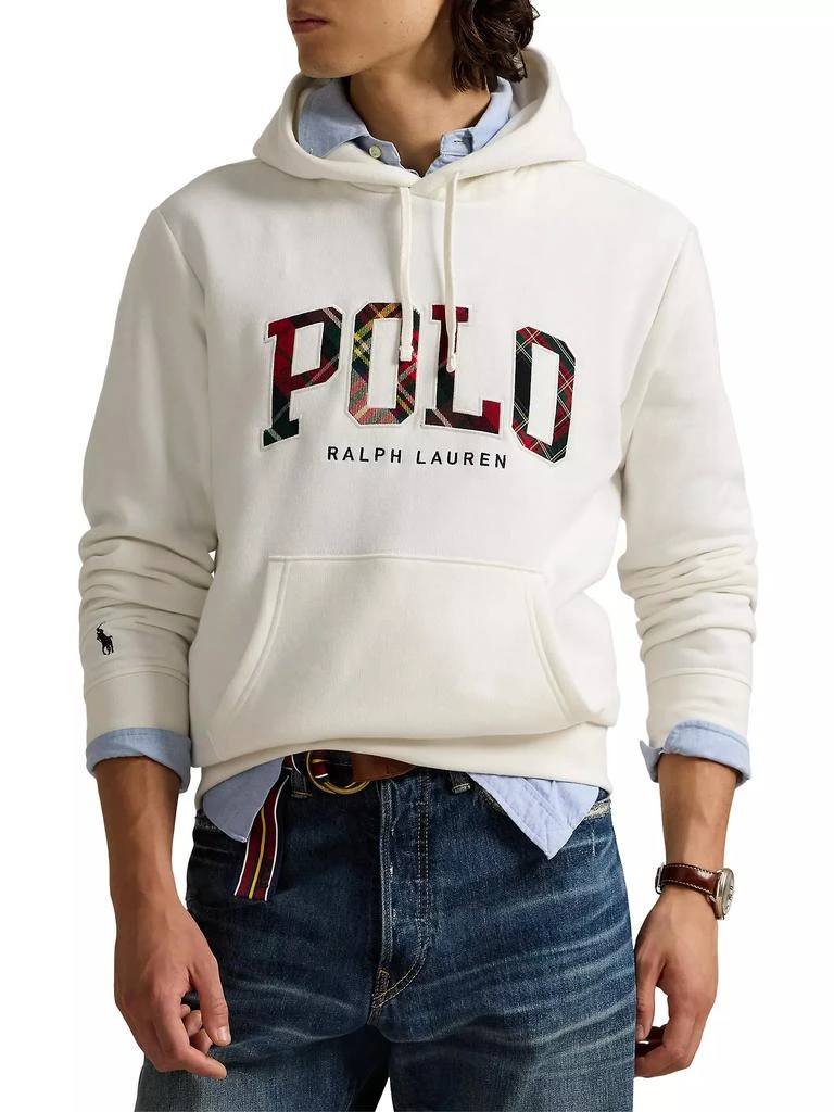 Ralph Lauren Logo Plaid Fleece Hoodie 3