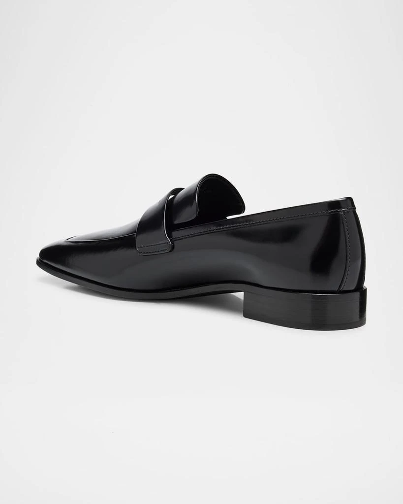 Prada Spazzolato Leather Logo Penny Loafers 2