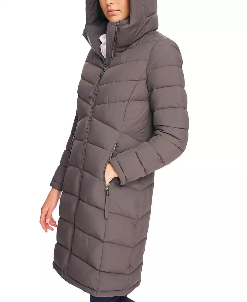Calvin Klein Women's Hooded Stretch Puffer Coat, Created for Macy's 4