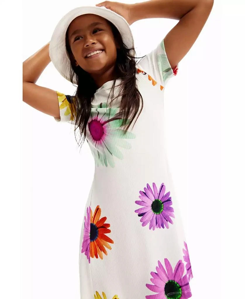 Desigual Girls Girls's Short ribbed daisy dress 3
