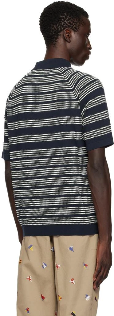 BEAMS PLUS Navy Jacquard Polo 3