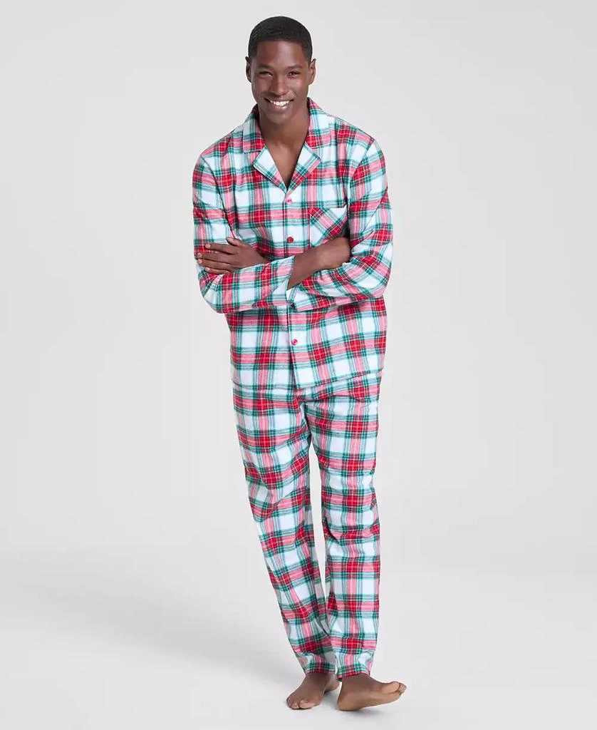 Shop Men's Merry Plaid Notch Collar Matching Family Pajamas Set