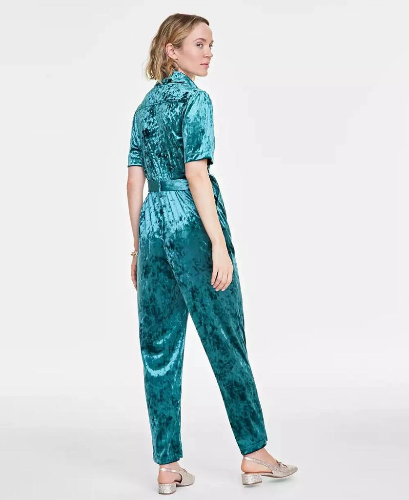 On 34th Women's Velvet Short-Sleeve Jumpsuit, Created for Macy's 2