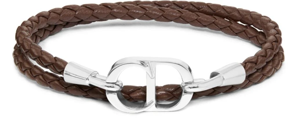 DIOR CD Icon Braided Leather Bracelet 1