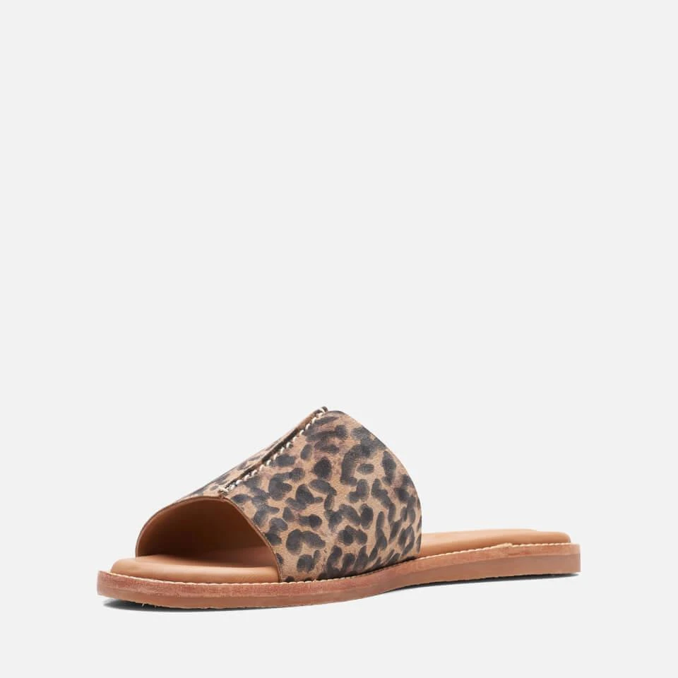 Clarks CLARKS WOMEN'S KARSEA SUEDE MULES - LEOPARD 3