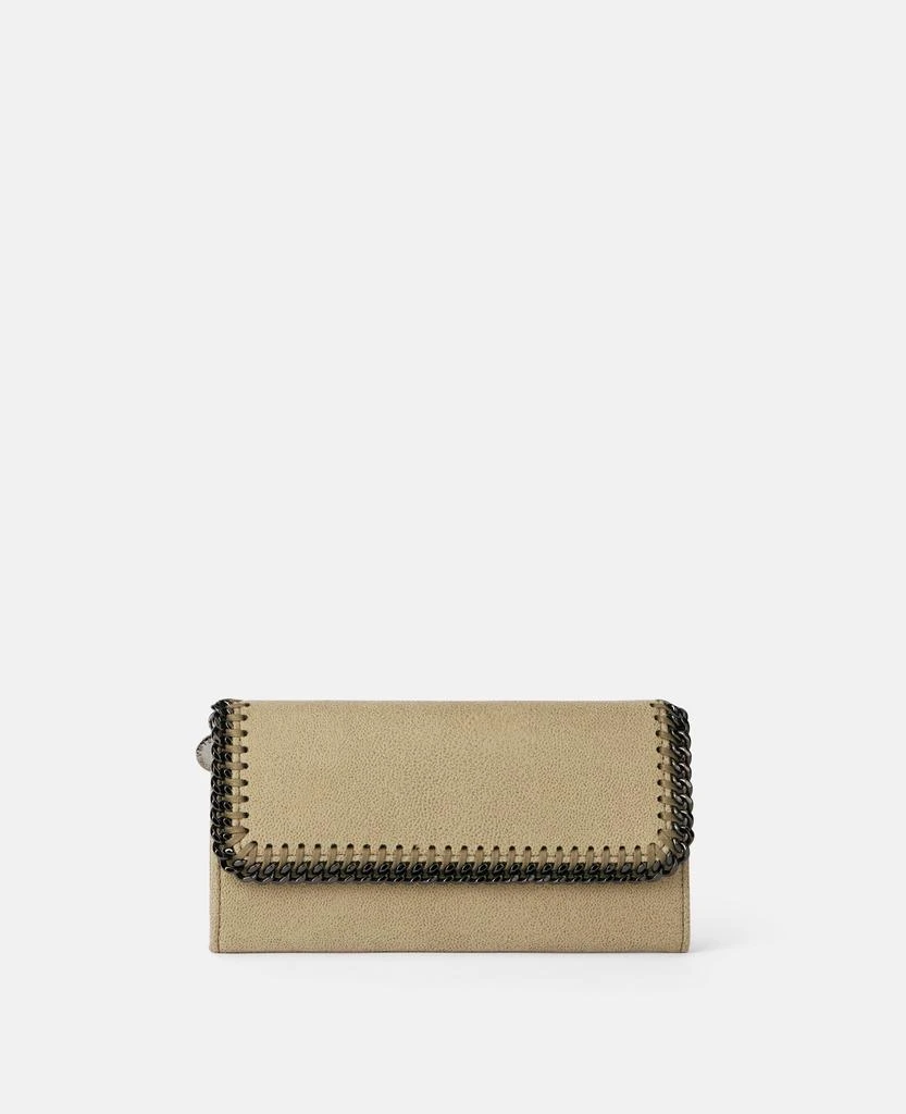 Stella McCartney Stella McCartney - Falabella Flap Continental Wallet, Woman, Clotted cream 1