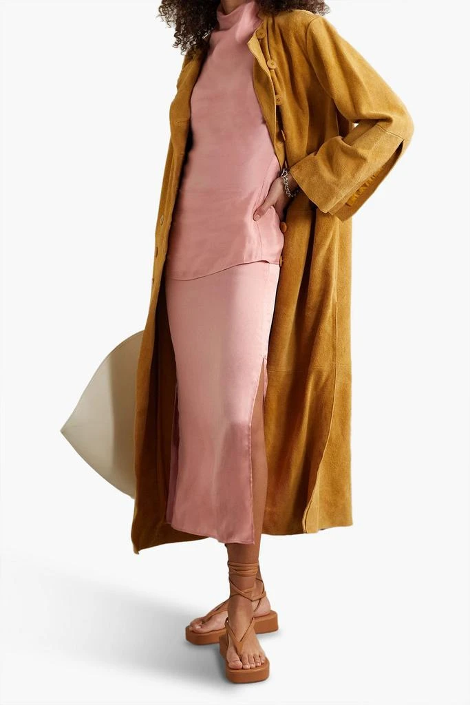 GAUCHERE Vitalia cupro-satin midi skirt 2