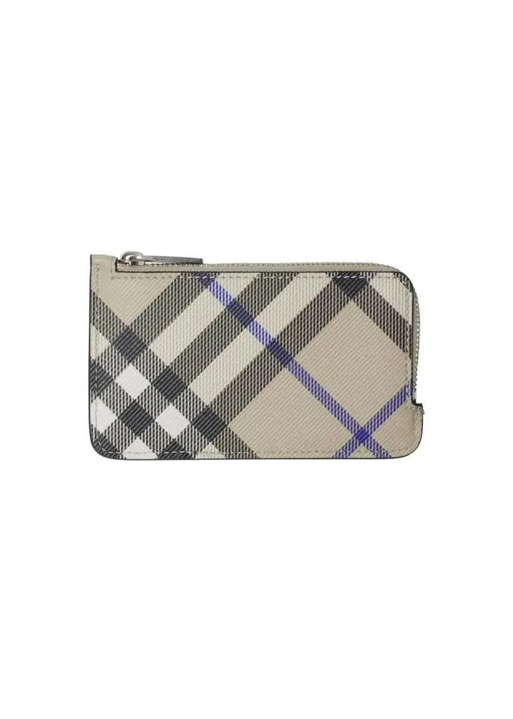 Burberry Check zip card case 2
