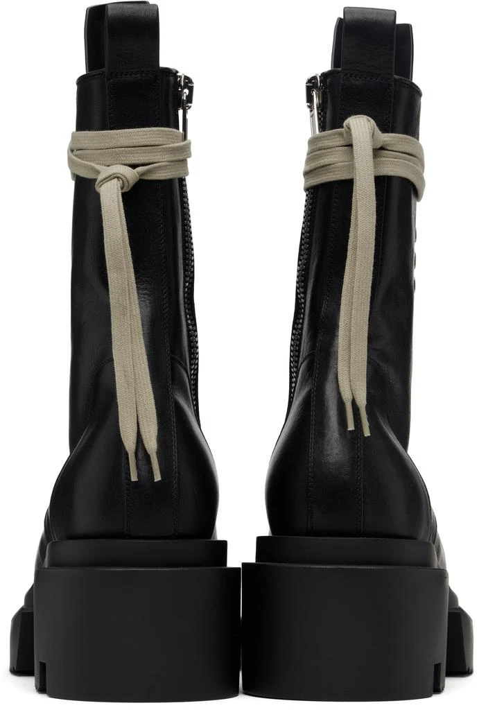Rick Owens Black Concordians Lace-Up Bogun Boots 2