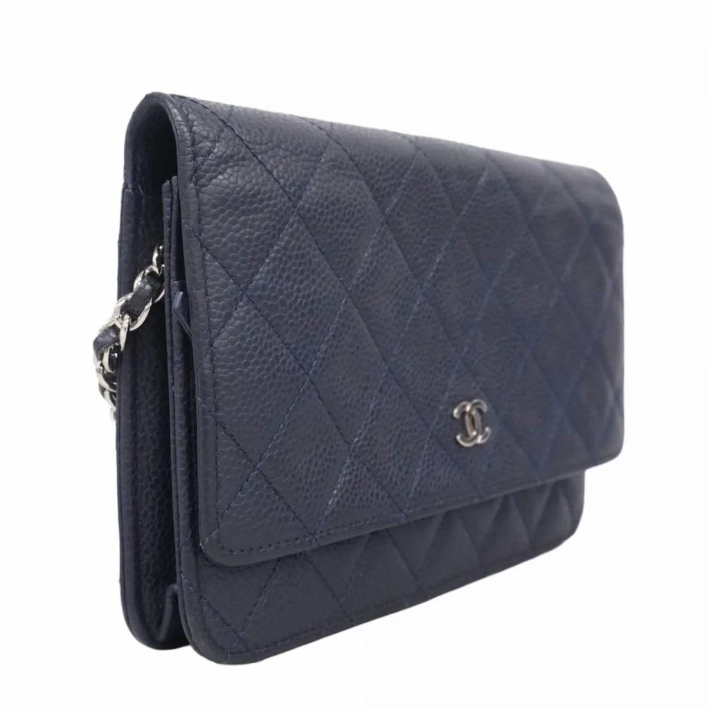 Chanel Grained Calfskin Chain/Shoulder Wallet (Pre-Owned) 2