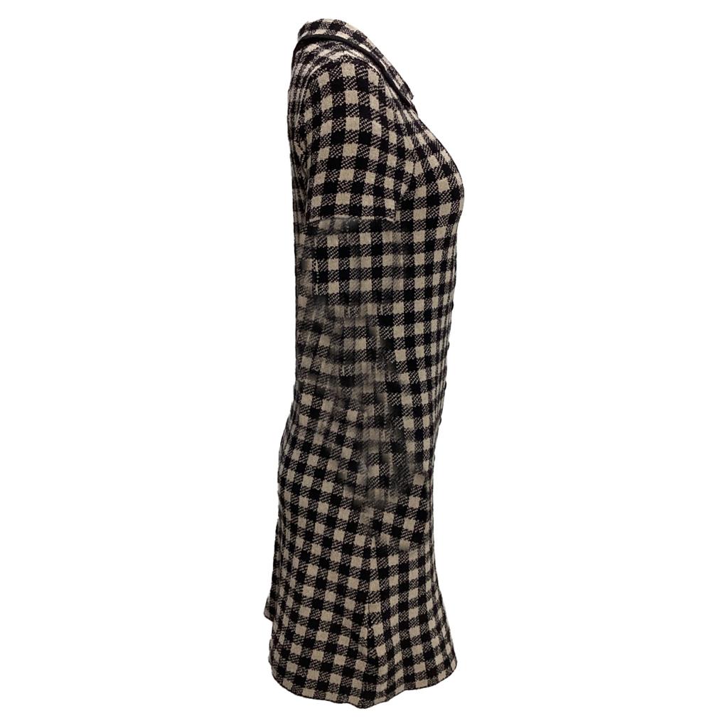 Altuzarra Dody Buttoned Gingham Mini Dress In Multicolor Lyocell