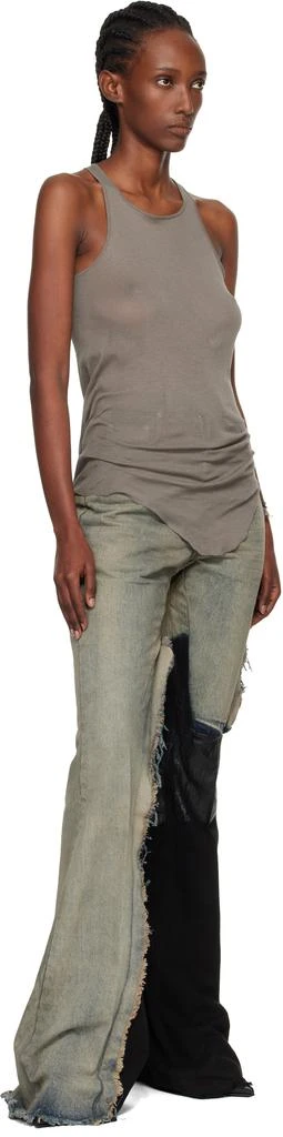 Rick Owens Gray 
Black Concordians Bolan Bootcut Jeans 4