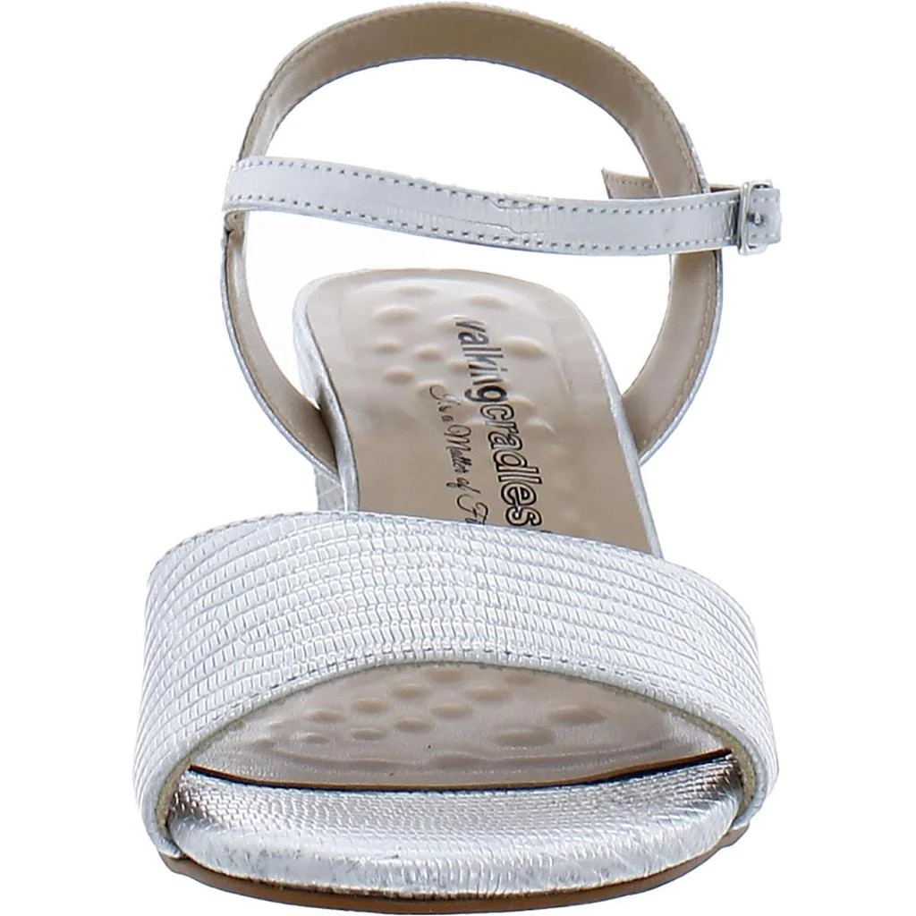Walking Cradles Lydia Womens Embossed Metallic Kitten Heels 3