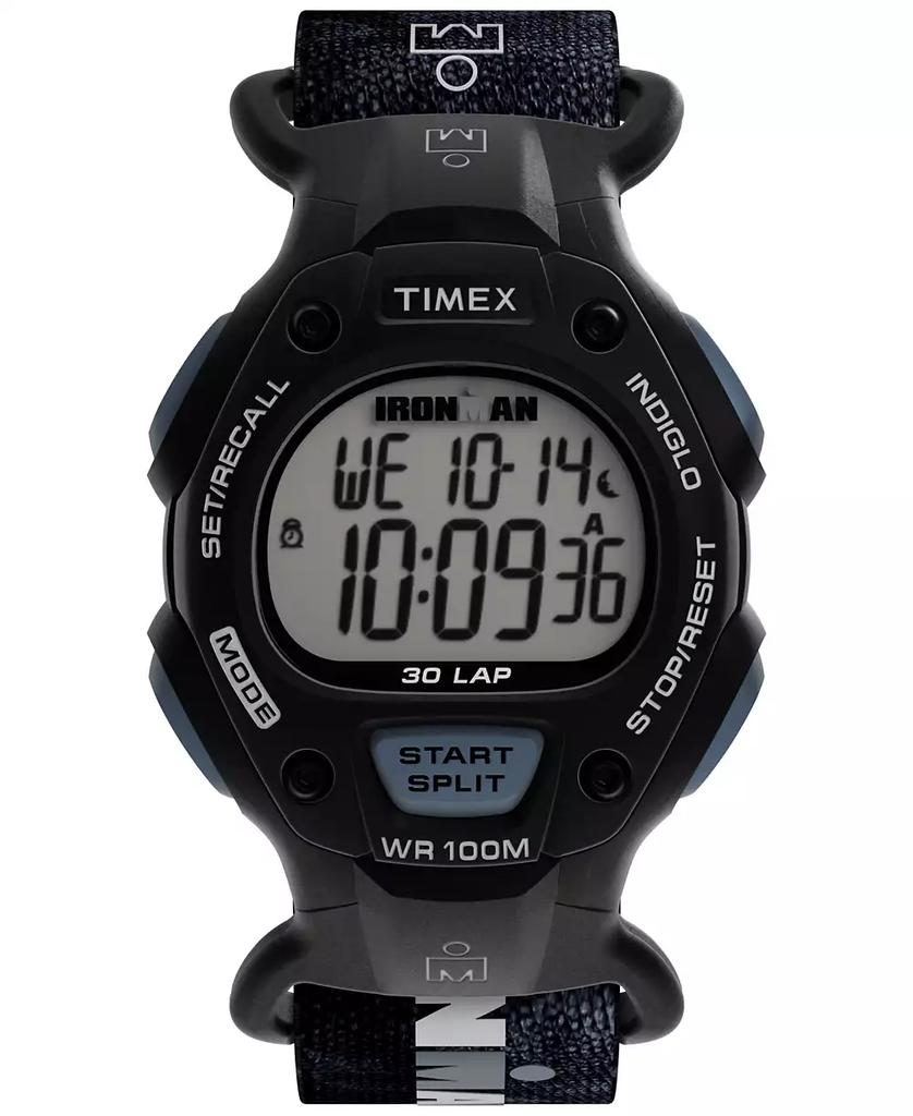 Timex Men's Quartz Digital Black Leather Watch, 38mm