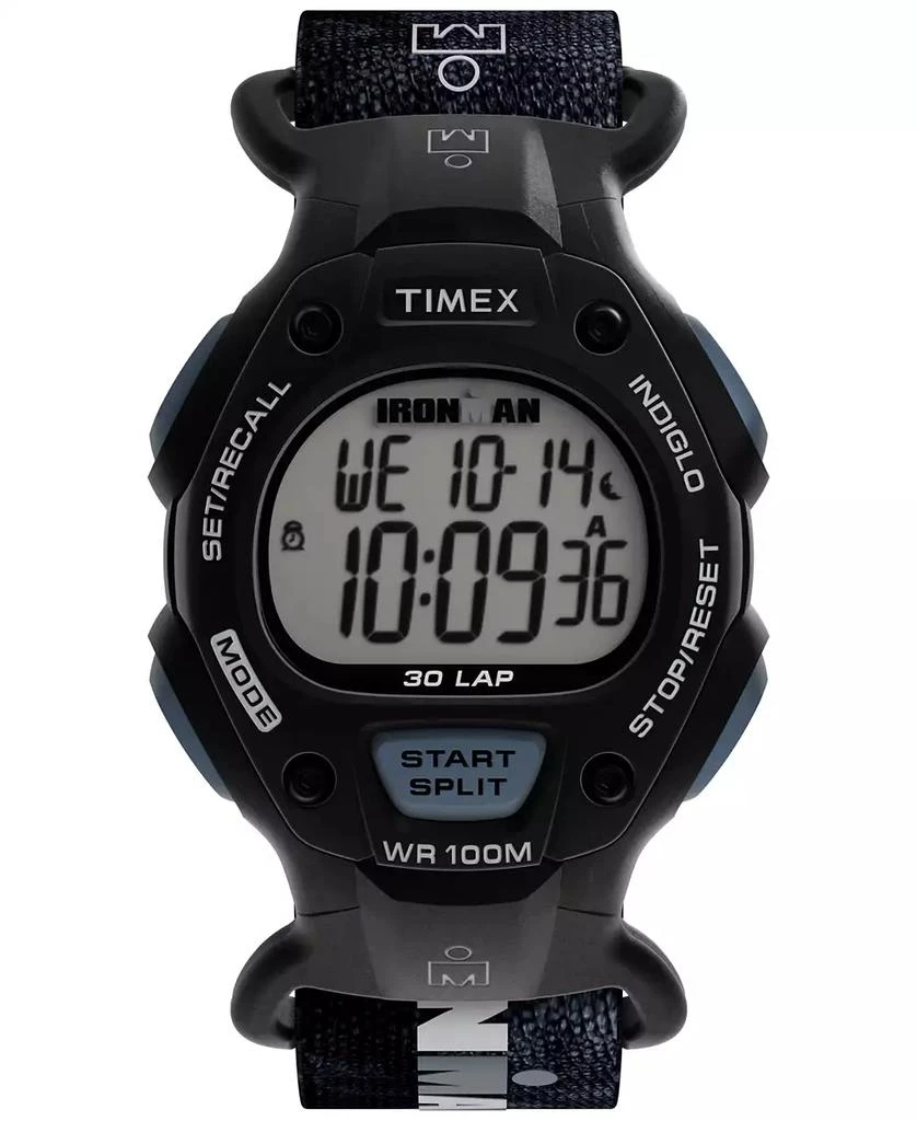 Timex Men's Quartz Digital Black Leather Watch, 38mm 1
