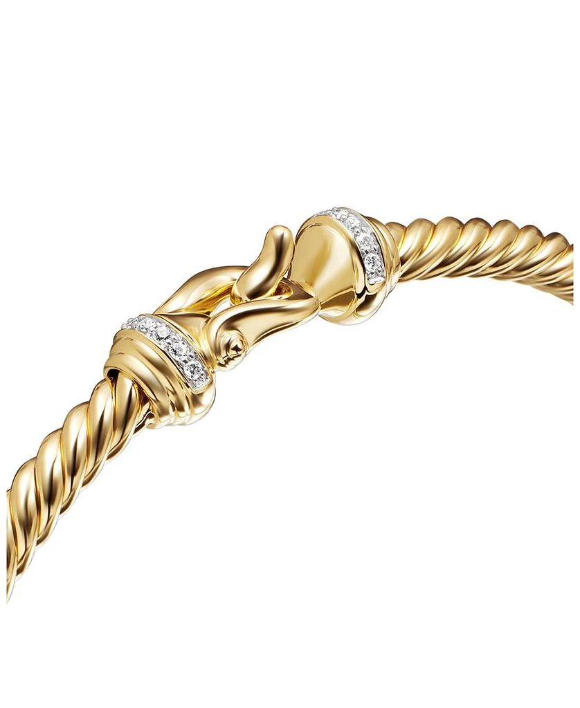 David Yurman Buckle Cablespira® Bracelet in 18K Yellow Gold with Diamonds, 3.5mm 4