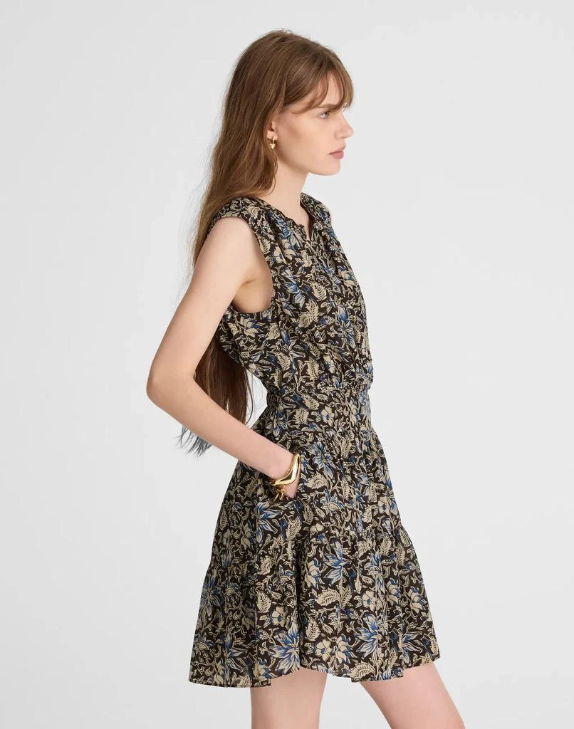 Madewell Gathered Button-Front Mini Dress in Floral 3