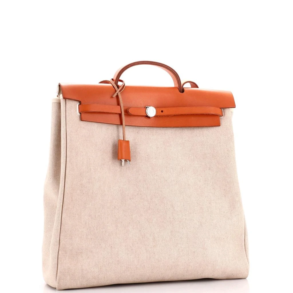 Hermes Herbag Toile and Leather MM 1