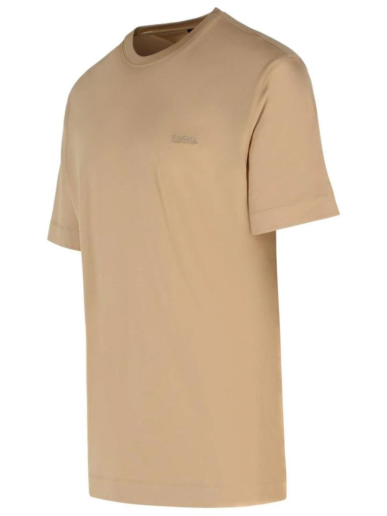 Zegna Zegna Logo Embroidered Crewneck T-Shirt 3