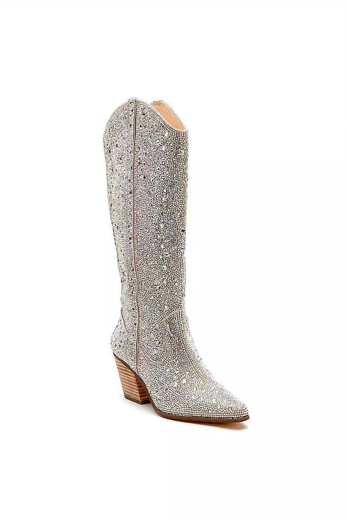Matisse Nashville Rhinestone Boots In Clear 2
