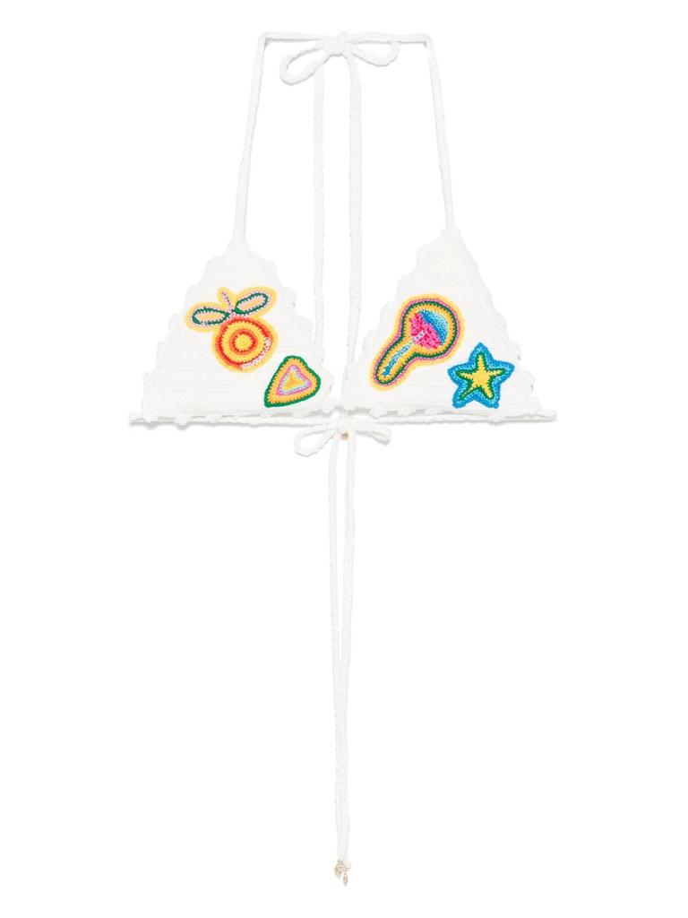 Casablanca Casablanca Patches Crochet Bikini Top
