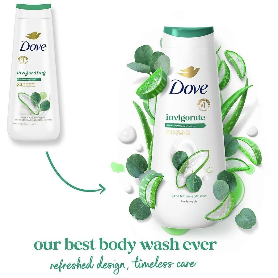 Dove Body Wash Invigorate Aloe 
Eucalyptus Oil 5
