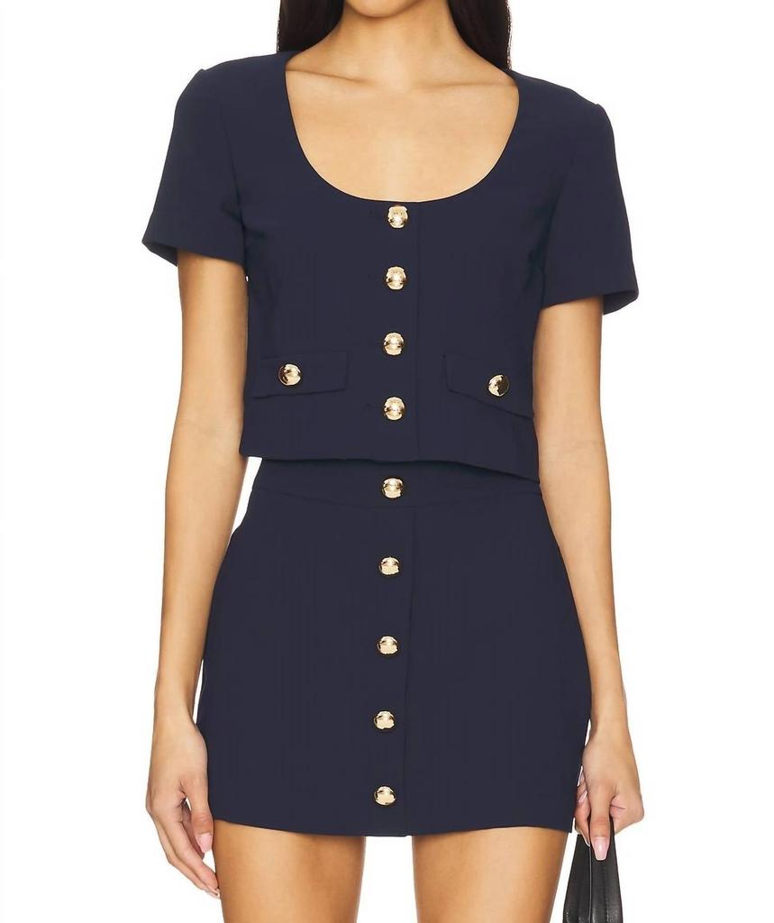 Amanda Uprichard Amanda Uprichard - Benton Button Top
