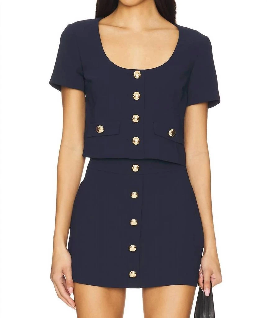 Amanda Uprichard Amanda Uprichard - Benton Button Top 1