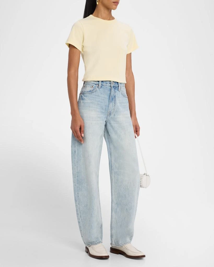 PISTOLA Wes High-Rise Rhinestone Barrel Jeans 2